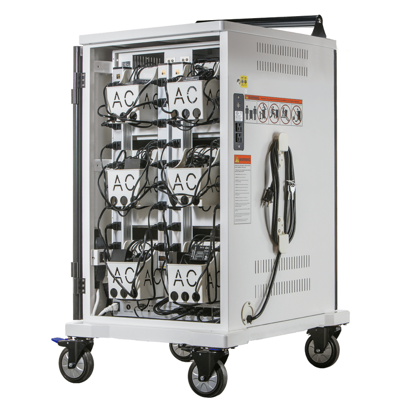 Power Technologies AC-MAX, Premium 36 Bay Secure, Charging Cart (CRT-SLM-S36L-U-L)